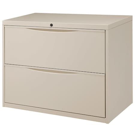Global Industrial 36W Premium Lateral File Cabinet, 2 Drawer, Putty 252469PY